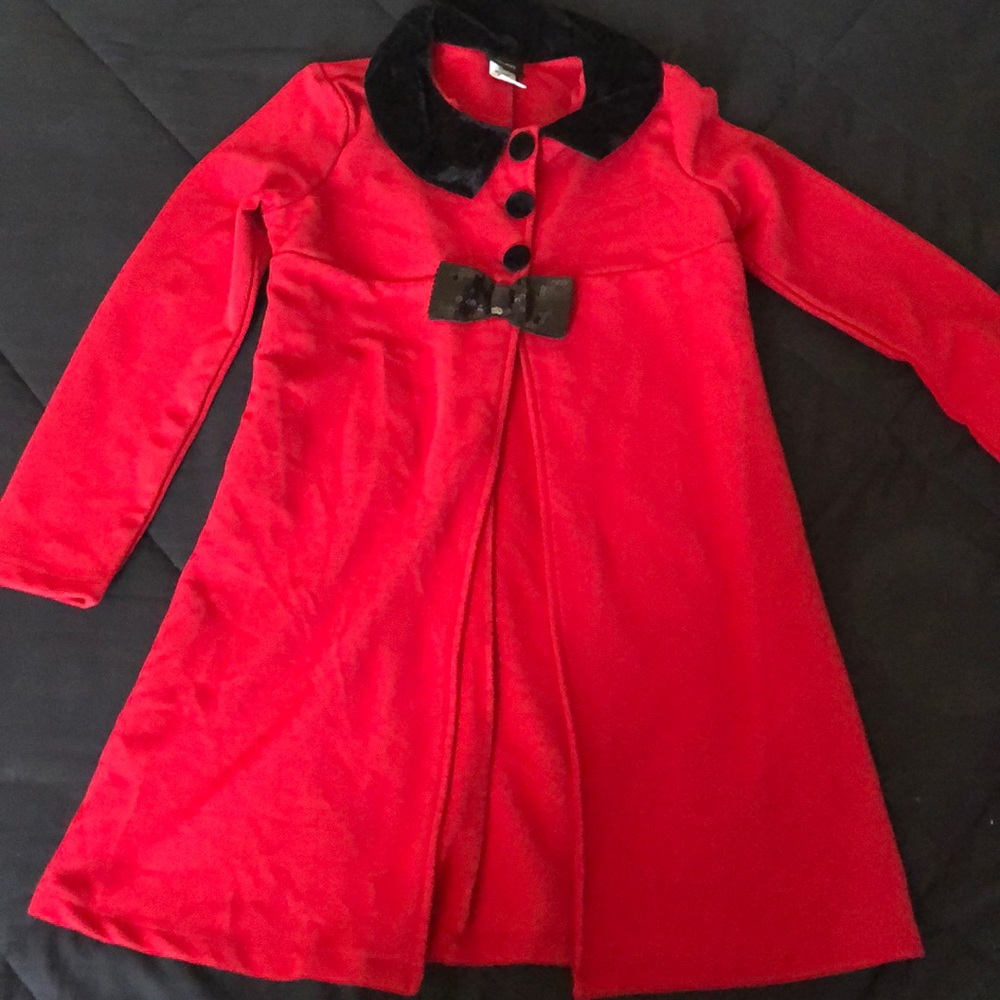 red girls coat